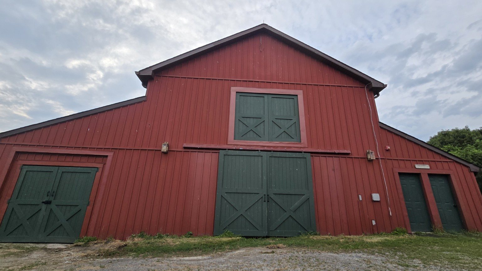 Front of the red barn