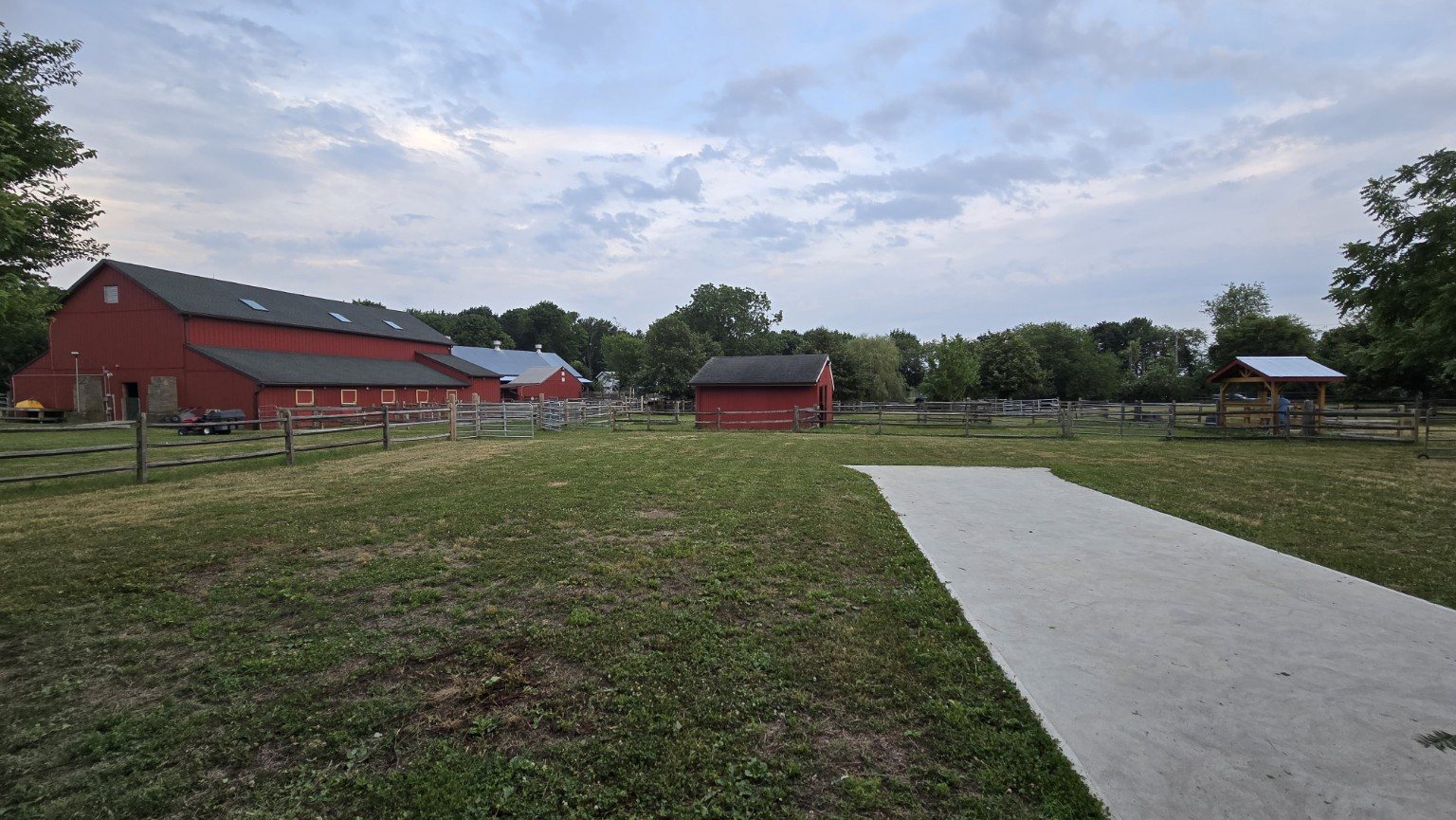 Main equestrian barn exterior